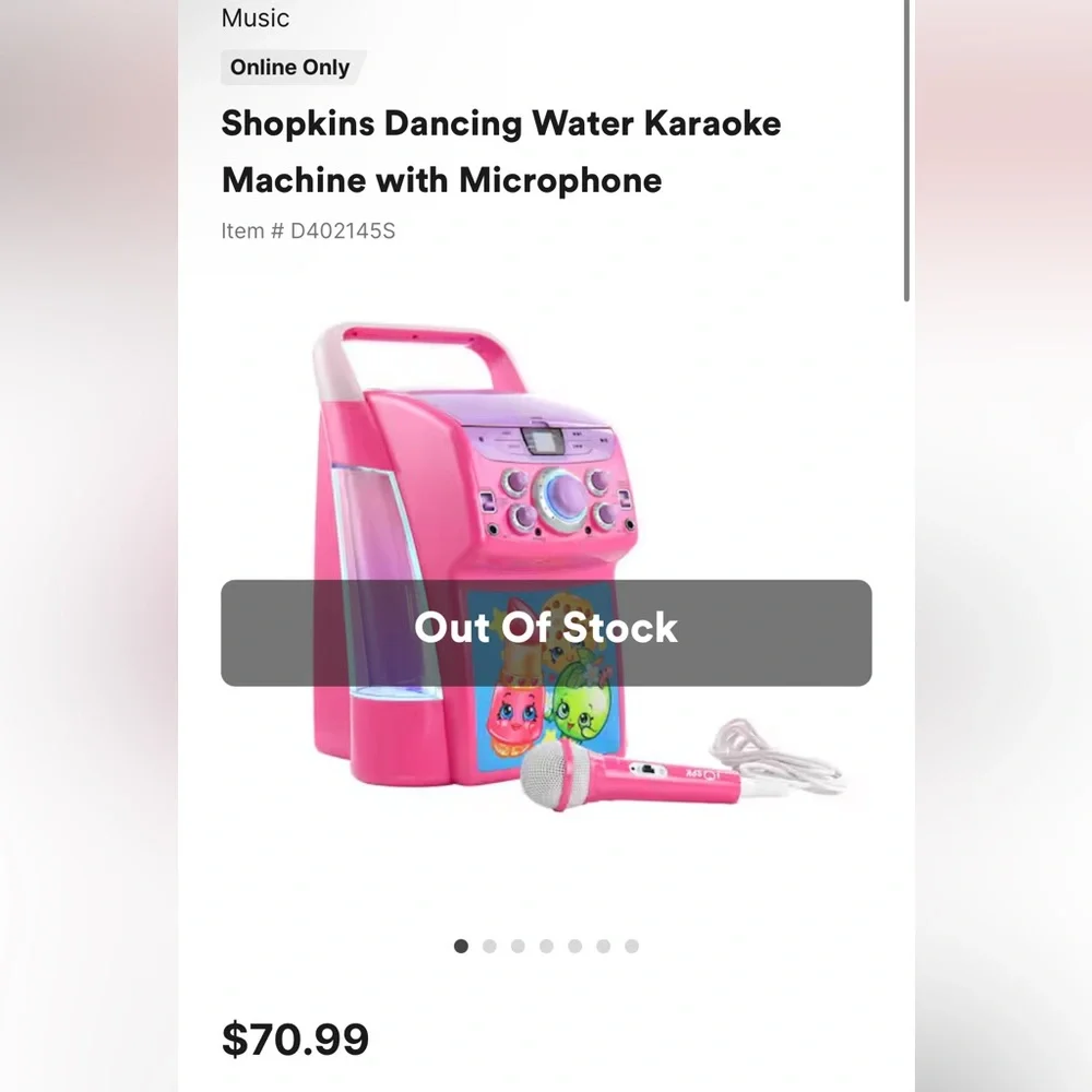 Shopkins Karaoke machine with Microphone
